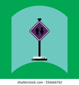 flat vector icon design collection road sign