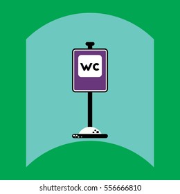 flat vector icon design collection road sign