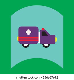 flat vector icon design collection ambulance silhouette