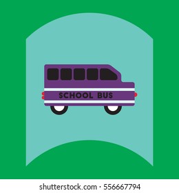 flat vector icon design collection school bus