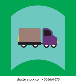 flat vector icon design collection truck silhouette