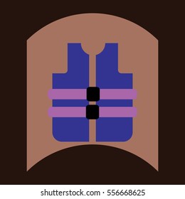 flat vector icon design collection life vest