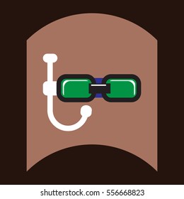 flat vector icon design collection underwater mask