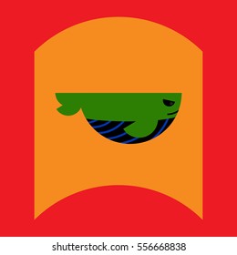 flat vector icon design collection whale silhouette