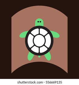 flat vector icon design collection sea turtle