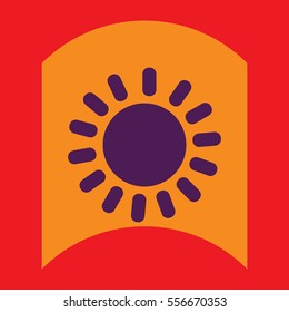 flat vector icon design collection sun silhouette