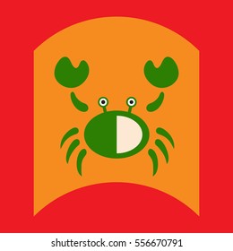flat vector icon design collection crab silhouette