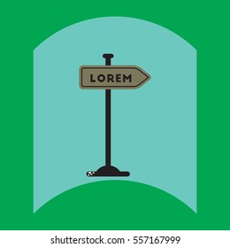 flat vector icon design collection road sign