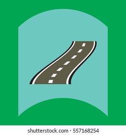 flat vector icon design collection highway silhouette