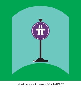 flat vector icon design collection road sign