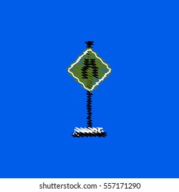 flat vector icon design collection road sign