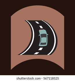 flat vector icon design collection car cornering