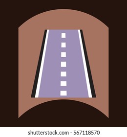 flat vector icon design collection highway silhouette