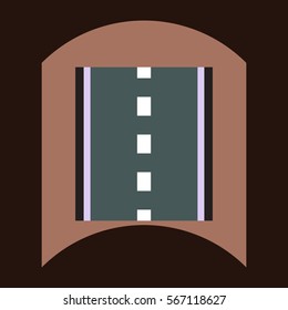 flat vector icon design collection highway silhouette