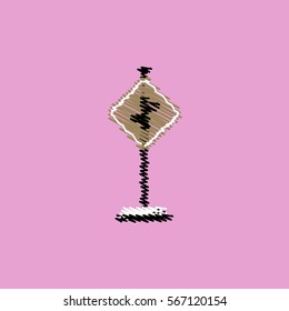 flat vector icon design collection road sign