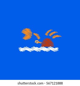 flat vector icon design collection crab in the sea