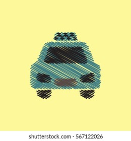 flat vector icon design collection taxi silhouette