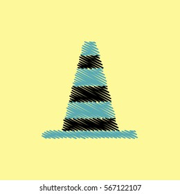 flat vector icon design collection traffic cone