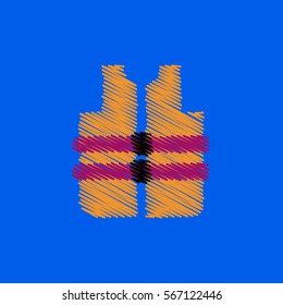 flat vector icon design collection life vest