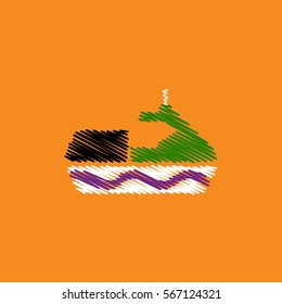 flat vector icon design collection water bike
