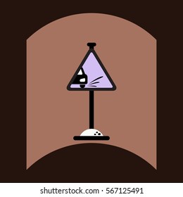 flat vector icon design collection road sign