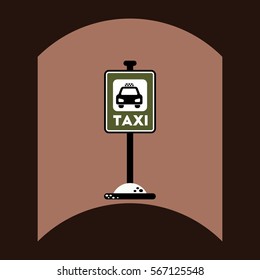 flat vector icon design collection road sign