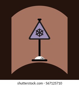 flat vector icon design collection road sign