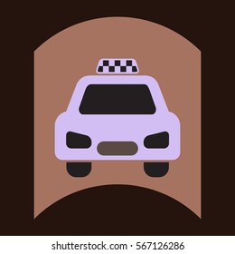 flat vector icon design collection taxi silhouette