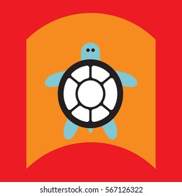 flat vector icon design collection sea turtle