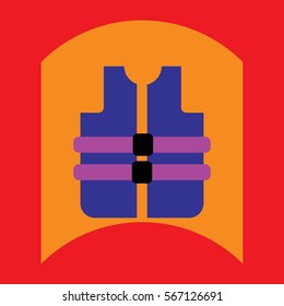 flat vector icon design collection life vest