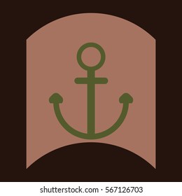flat vector icon design collection sea anchor