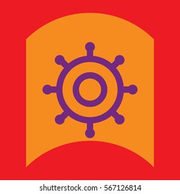 flat vector icon design collection marine wheel