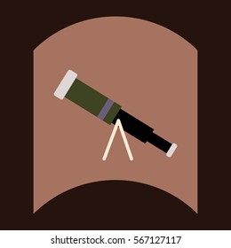 flat vector icon design collection sea telescope