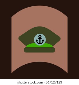flat vector icon design collection sea cap