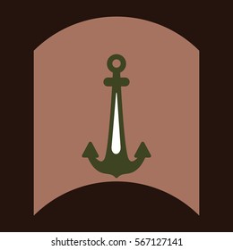 flat vector icon design collection sea anchor