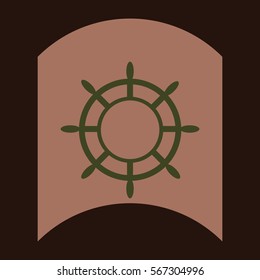 flat vector icon design collection marine wheel