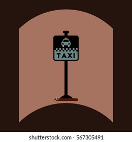 flat vector icon design collection road sign