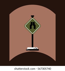 flat vector icon design collection road sign