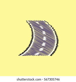 flat vector icon design collection highway silhouette