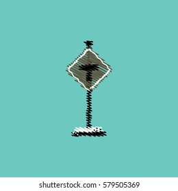 flat vector icon design collection road sign