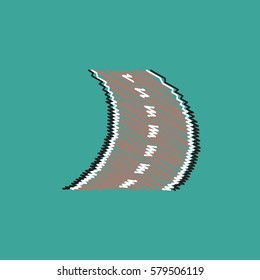 flat vector icon design collection highway silhouette