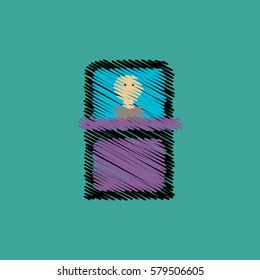 flat vector icon design collection man silhouette in stall