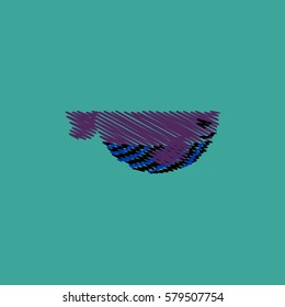 flat vector icon design collection whale silhouette