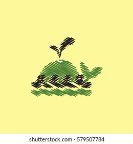 flat vector icon design collection whale silhouette