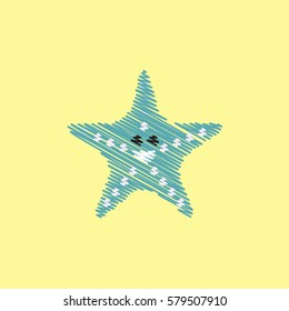 flat vector icon design collection starfish silhouette