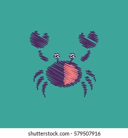 flat vector icon design collection crab silhouette