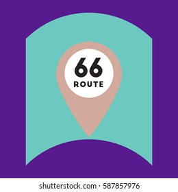 flat vector icon design collection road sign