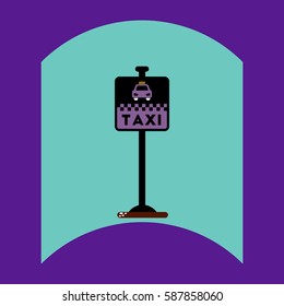 flat vector icon design collection road sign