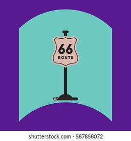 flat vector icon design collection road sign