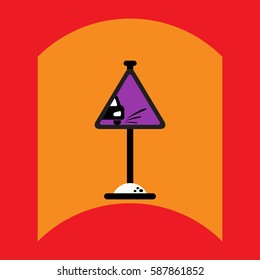 flat vector icon design collection road sign
